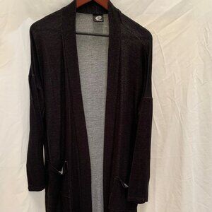 BOBEAU Long Dark Blue/Denim colored jersey duster w/ pockets (XL)